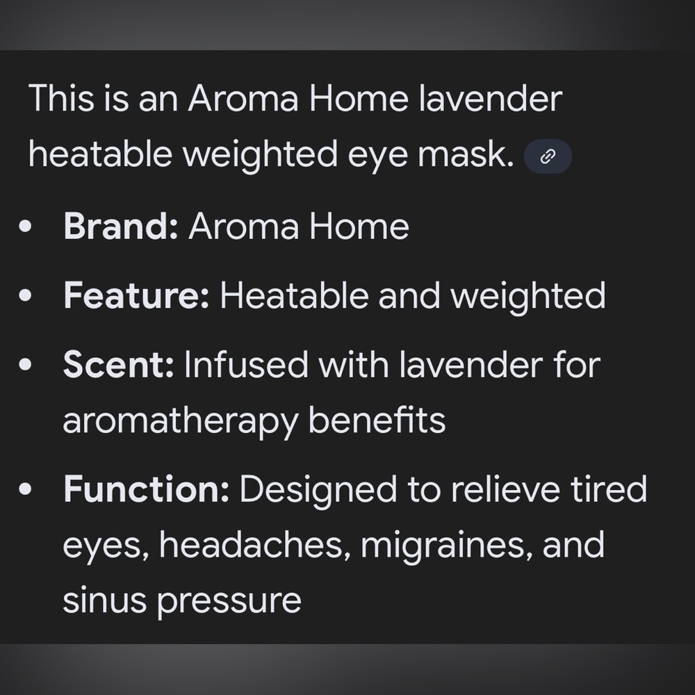 Aroma Home Lavender Scented Eye Mask